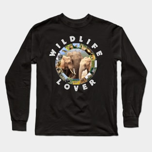 Wildlife Lover Elephant Family Long Sleeve T-Shirt